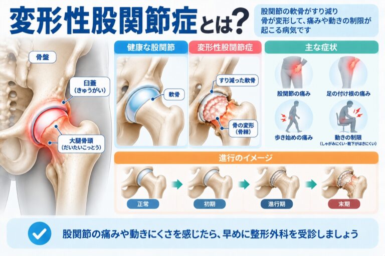 変形性股関節症とは？軟骨がすり減る仕組みと主な症状