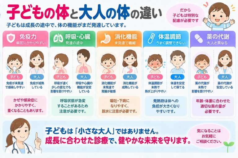 子どもの体と大人の体の違い｜成長途中の体の特徴をわかりやすく解説