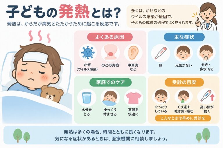 子どもの発熱とは？｜主な原因・家庭でのケア・受診の目安をわかりやすく解説