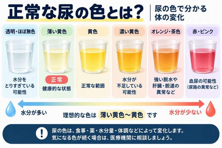 正常な尿の色とは？尿の色で分かる体調の変化と病気のサイン