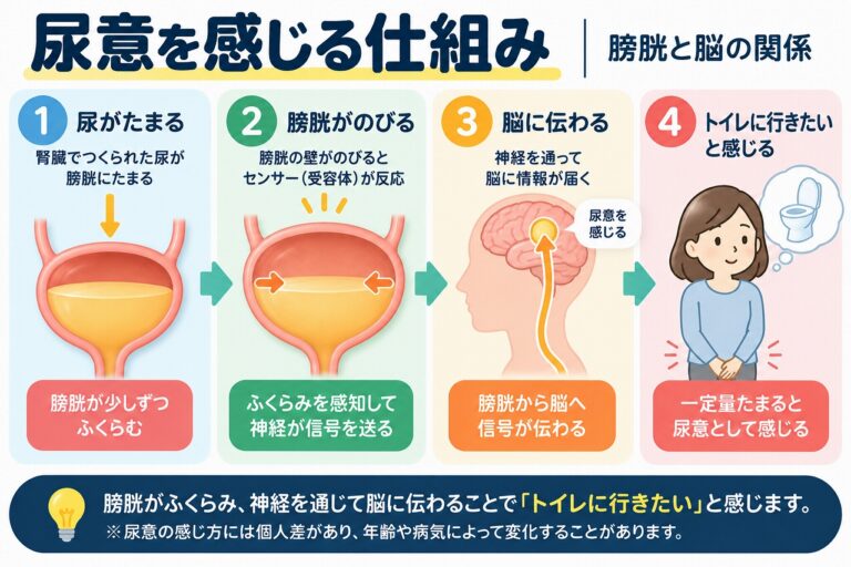 尿意を感じる仕組みとは？膀胱と脳の関係をわかりやすく図解