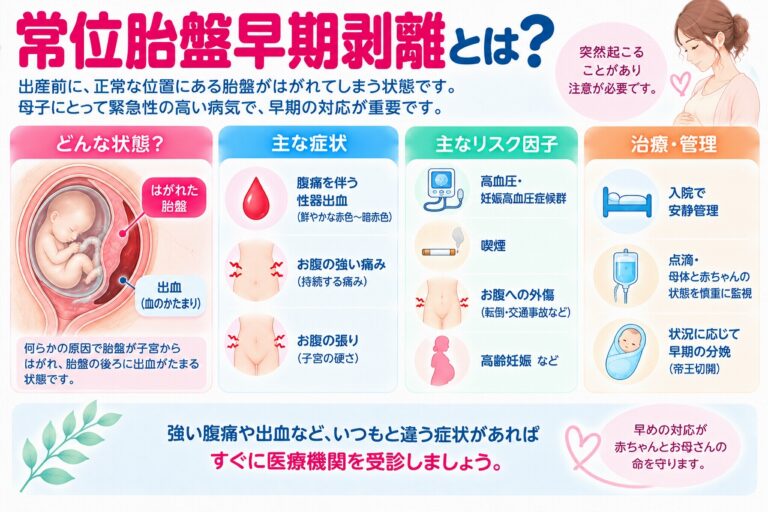 常位胎盤早期剥離とは？｜突然の腹痛・出血などの症状と緊急性を解説