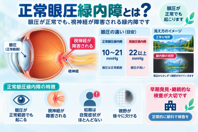 正常眼圧緑内障とは？｜眼圧が正常でも視神経が障害される緑内障
