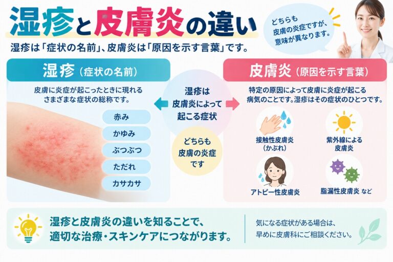 湿疹と皮膚炎の違い｜意味や原因・症状をわかりやすく解説