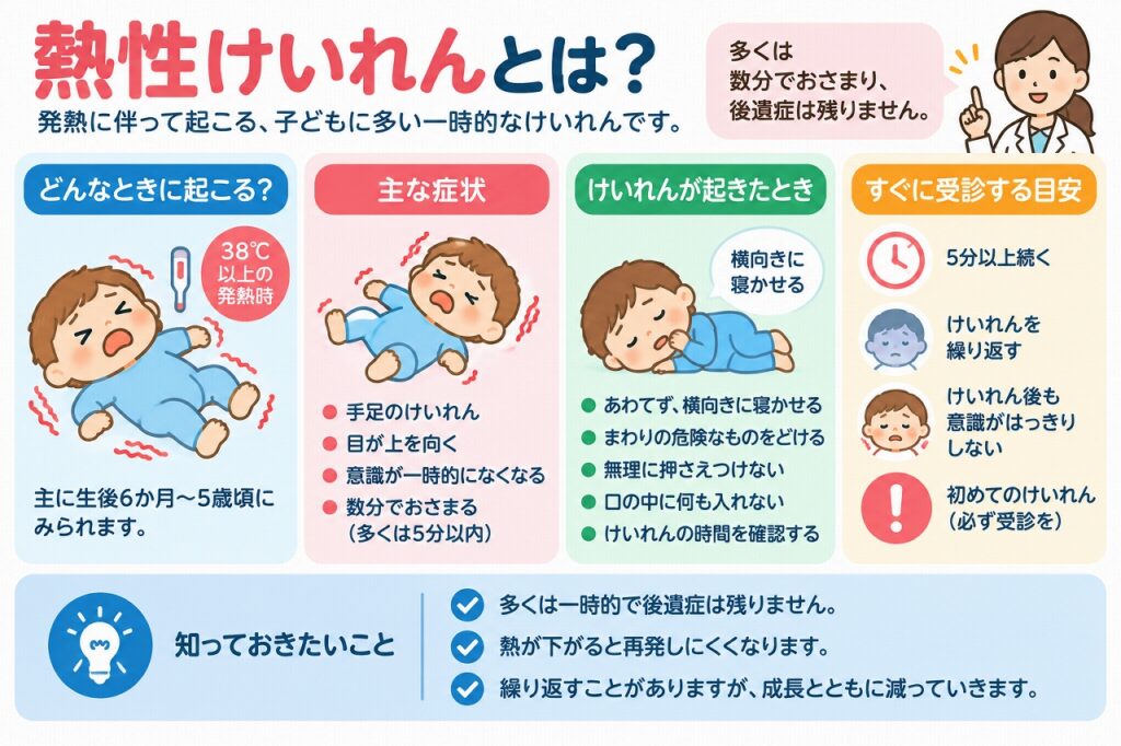 熱性けいれんとは？｜症状・起きたときの対処・受診の目安をわかりやすく解説