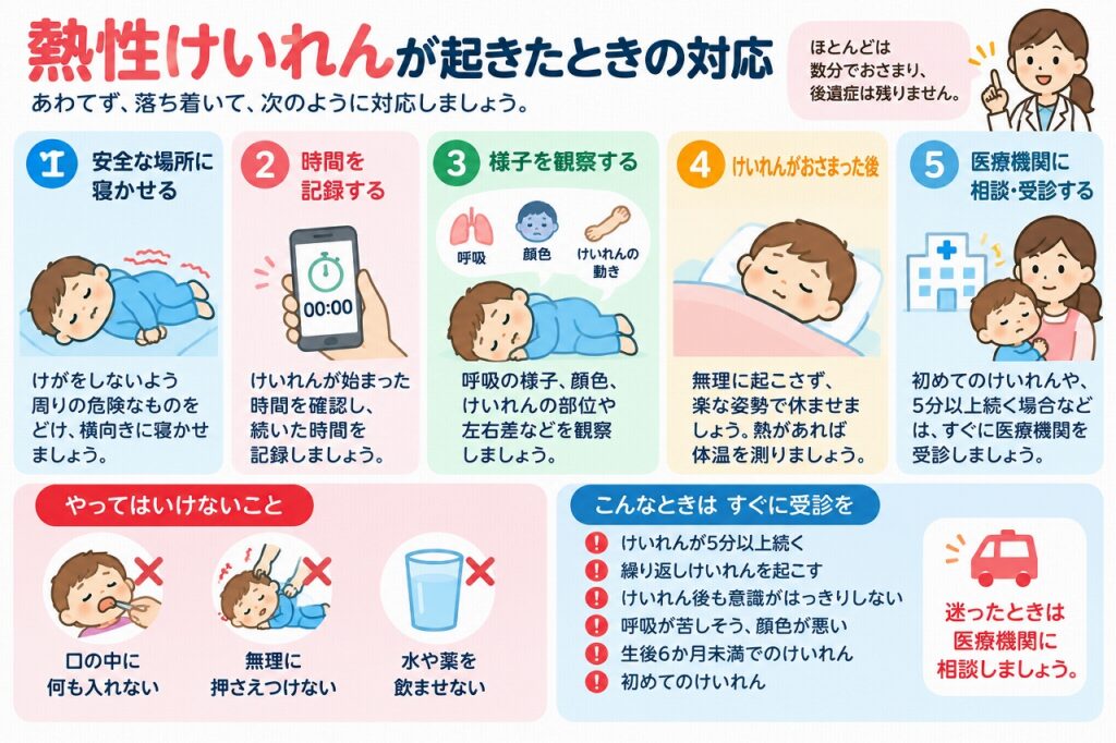 熱性けいれんが起きたときの対応｜正しい対処法と受診の目安を解説