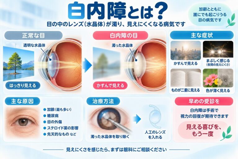 白内障とは？｜水晶体が濁る原因・症状・治療をわかりやすく解説