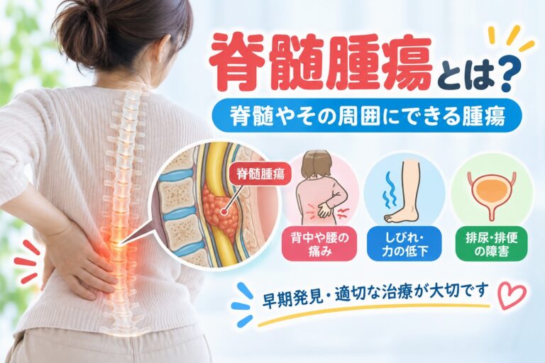 脊髄腫瘍とは？脊髄や神経を圧迫する腫瘍の種類・症状・原因を解剖図で解説