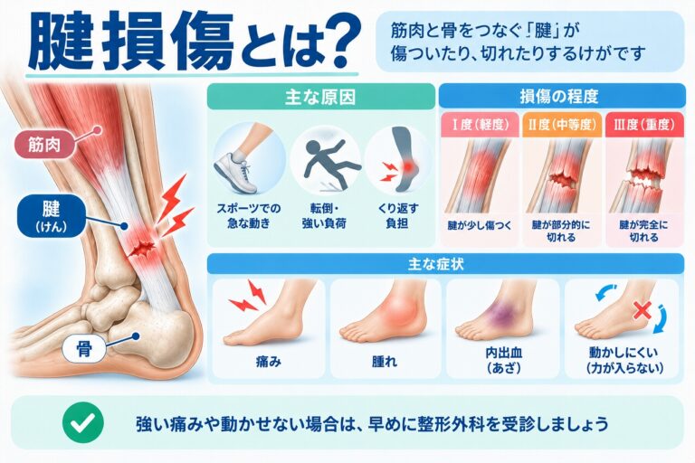 腱損傷とは？腱が傷つく・切れる原因と主な症状