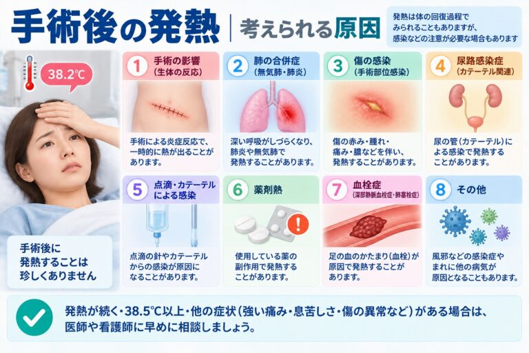 手術後の発熱｜考えられる原因と注意が必要な症状