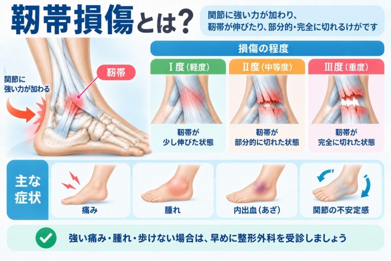 靱帯損傷とは？靱帯が伸びる・切れる仕組みと主な症状