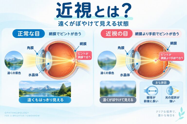 近視とは？｜遠くがぼやけて見える原因と目の仕組み