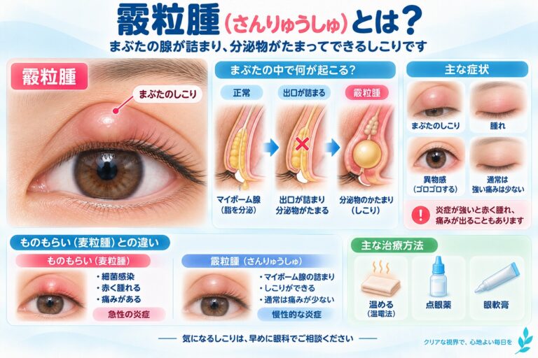 霰粒腫とは？｜まぶたにしこりができる原因・症状・治療